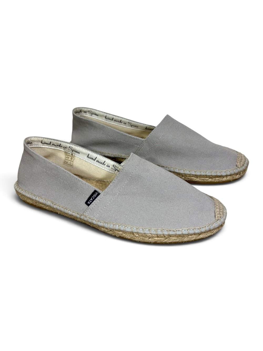 VISCATA Gray Canvas Espadrille Slip-Ons- woman’s EU 41